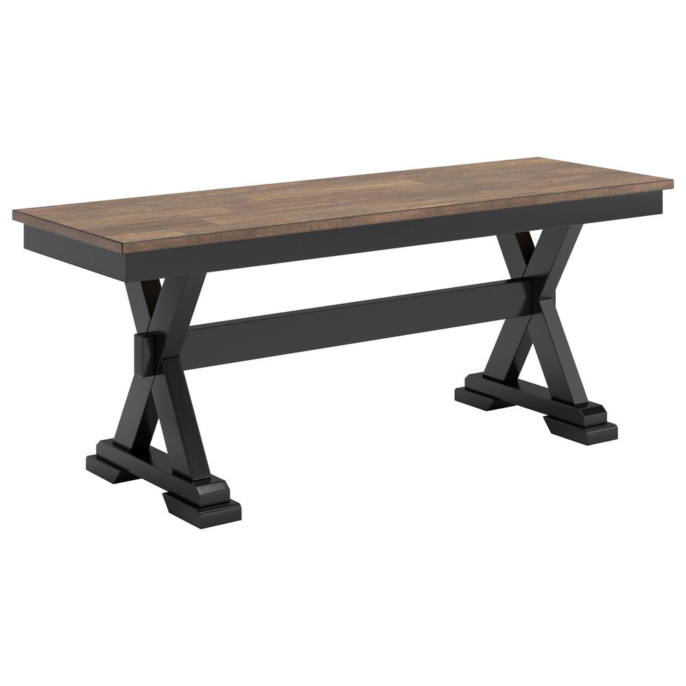 Ashley Wildenauer Dining Bench in Brown and Black, , large