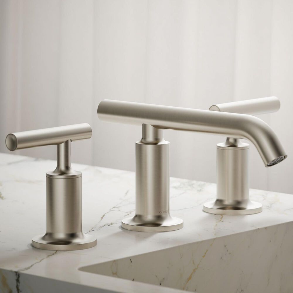 Kohler Purist Widespread Bathroom Sink Faucet in Vibrant Brushed Nickel, , large