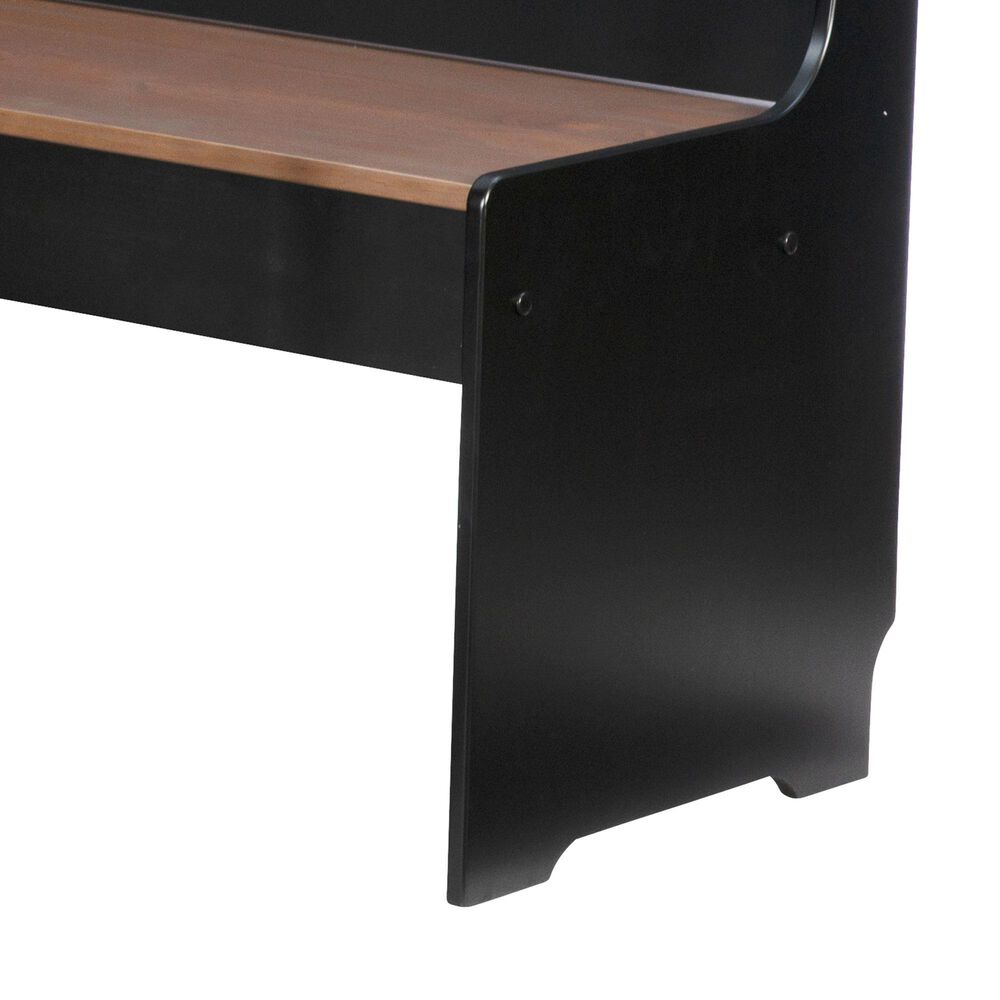 Linden Boulevard Ardmore 3-Piece Corner Nook in Black and Pecan, , large