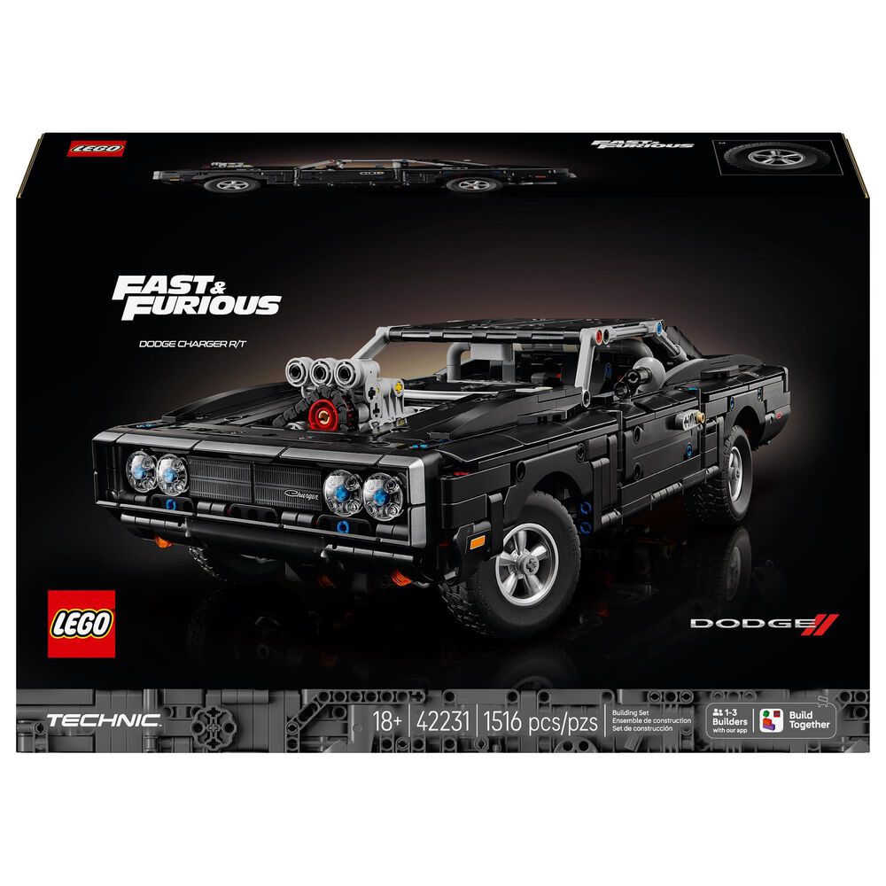 LEGO Technic Fast and Furious Dodge Charger R/T Car Building Set, , large