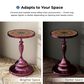 Furniture of America Gleam Round End Table in Polished Purple and Orange, , large
