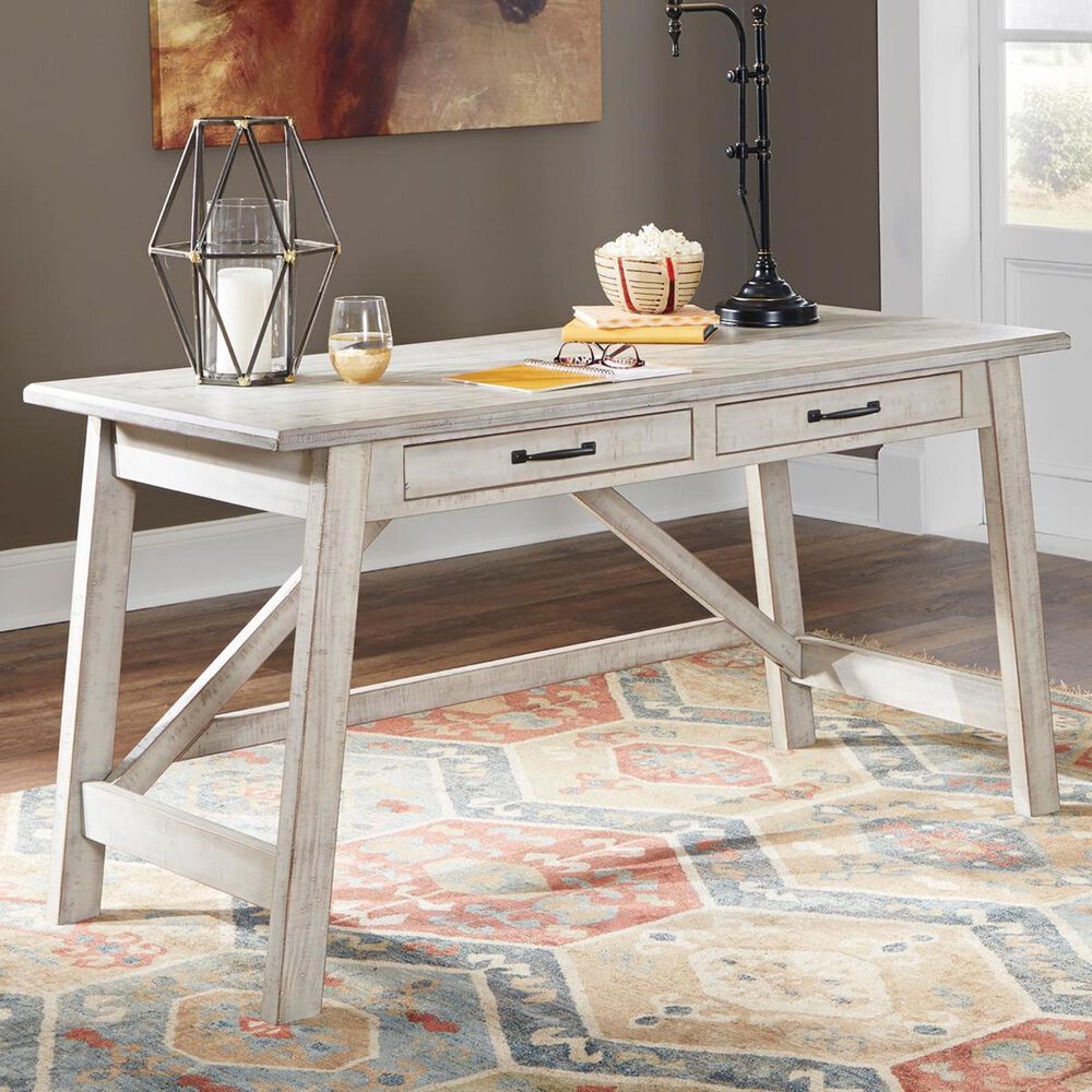 Signature Design by Ashley Carynhurst Large Leg 60" Desk in Whitewash, , large