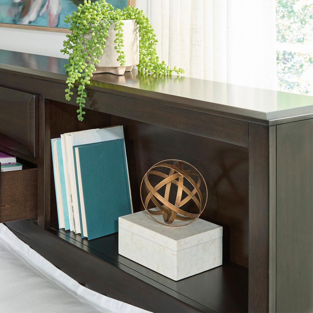 Ashley Vanmore 5-Piece Queen Storage Bedroom Set in Dark Brown, , large