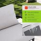 Hearth and Haven Modern Outdoor Bench Sofa with Cast Silver Cushion in Ember Black, , large