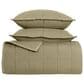 Ann Gish Slub Tencel 3-Piece King Quilted Coverlet Set in Olive, , large