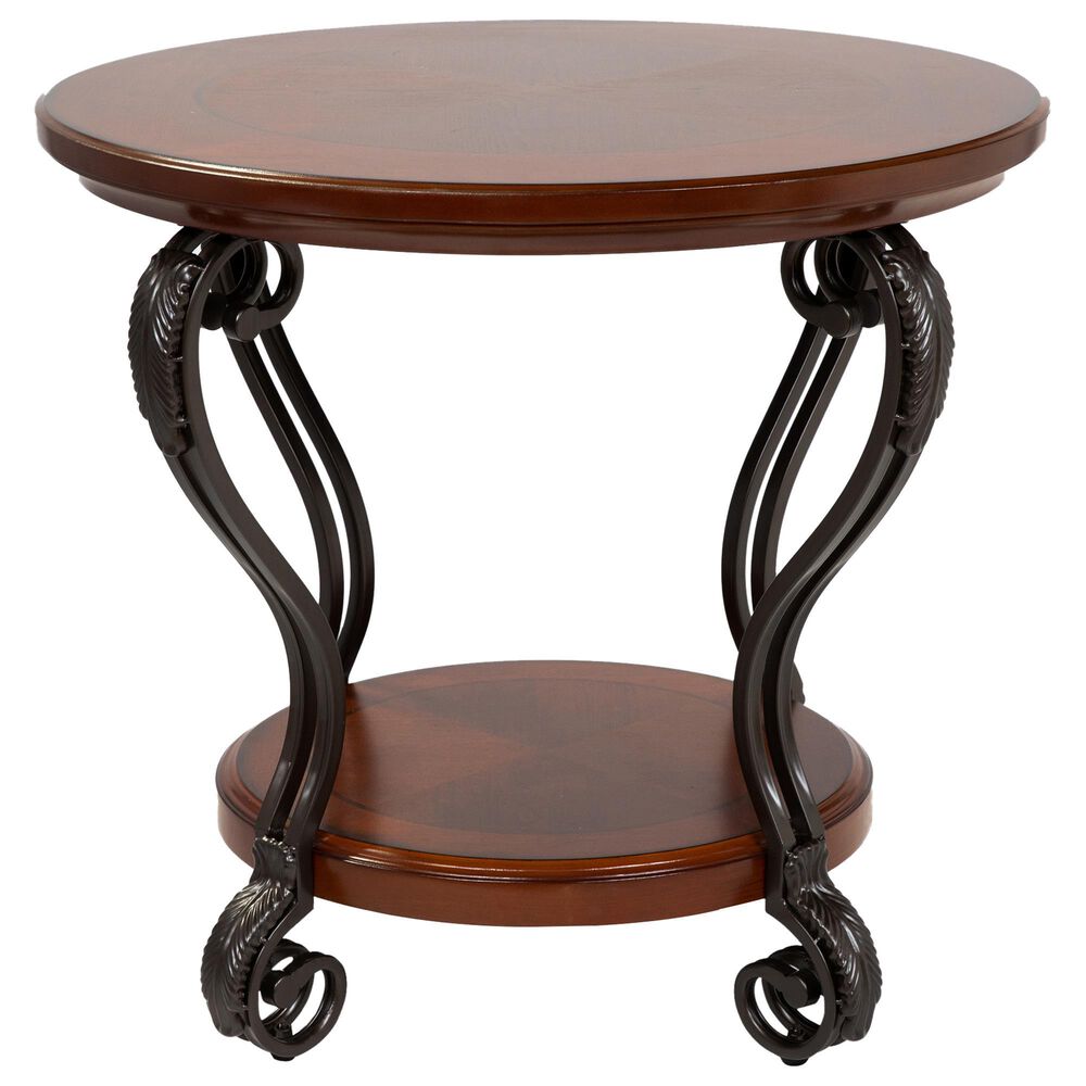 Furniture of America Mayo End Table in Brown Cherry, , large