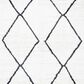 Safavieh August Shag 8" x 10" Ivory and Dark Grey Area Rug, , large
