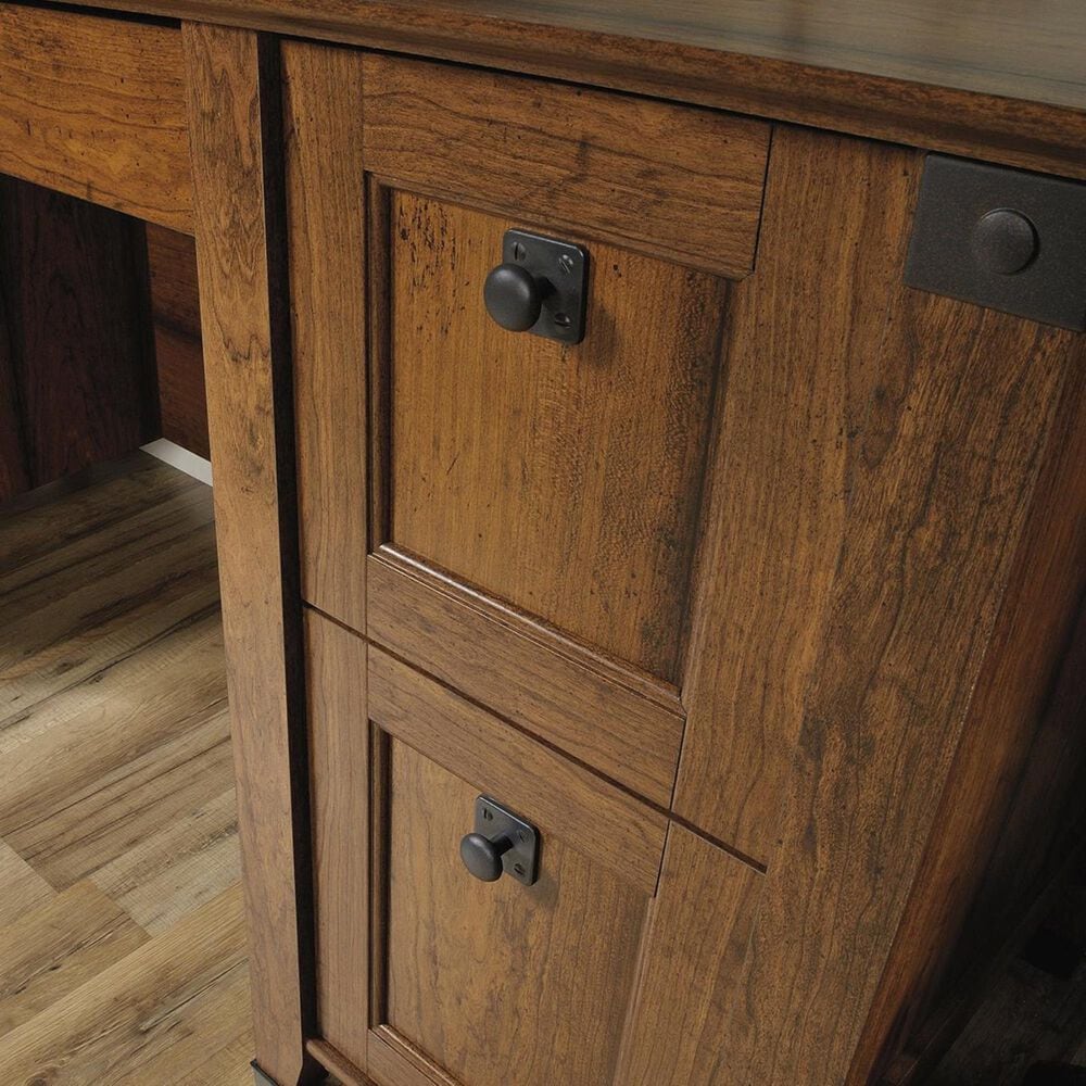 Sauder Carson Forge Computer Desk in Washington Cherry, , large