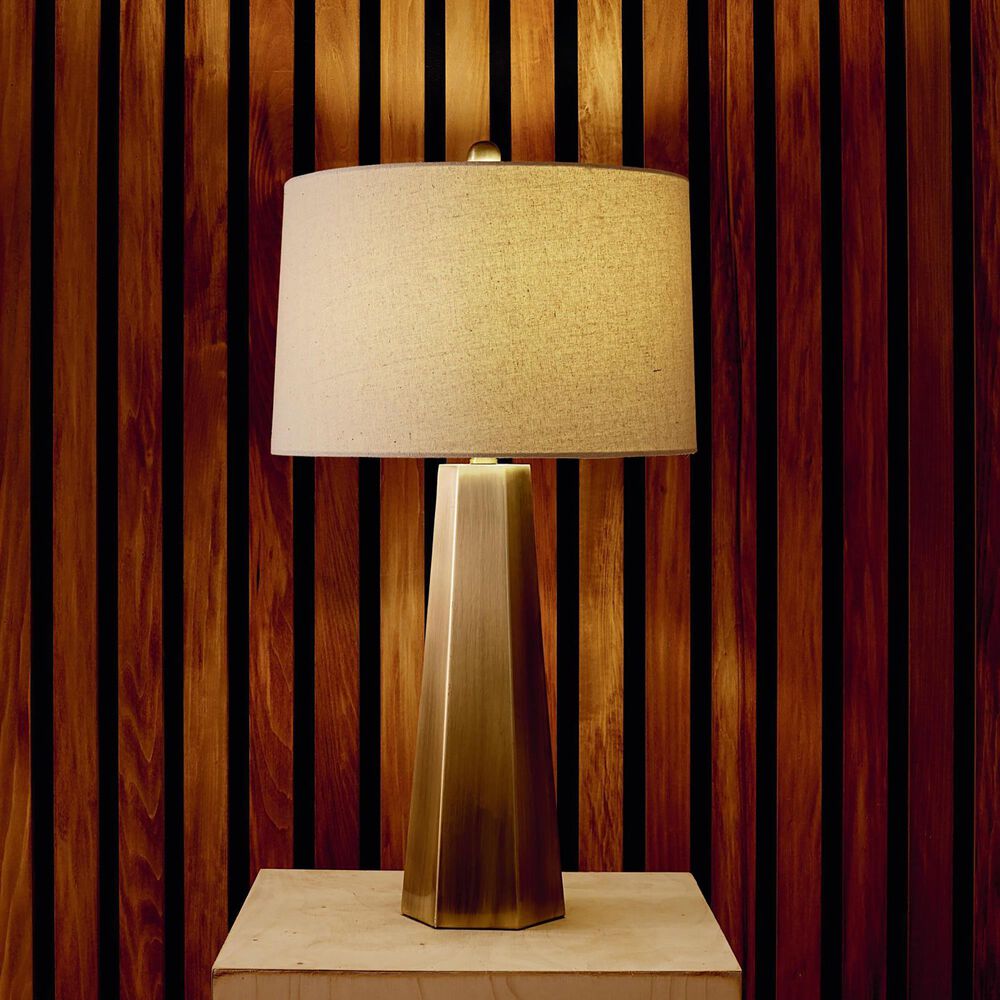 Bassett Mirror Marsham Table Lamp in Brushed Gold, , large