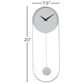CosmoLiving by Cosmopolitan 7.5" x 20" Wall Clock in White, , large