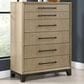 Emerald Home Furnishings Sutton Place 6-Drawer Chest in Caramel and Cocoa Brown, , large