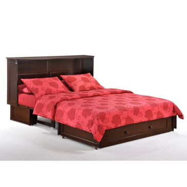 New Day Furniture Clover Murphy Cabinet Bed and Mattress in Chocolate, , large