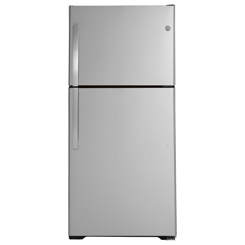 GE Appliances 19.2 Cu. Ft. GTS19KYNRFS Top Freezer Refrigerator in Stainless Steel, , large