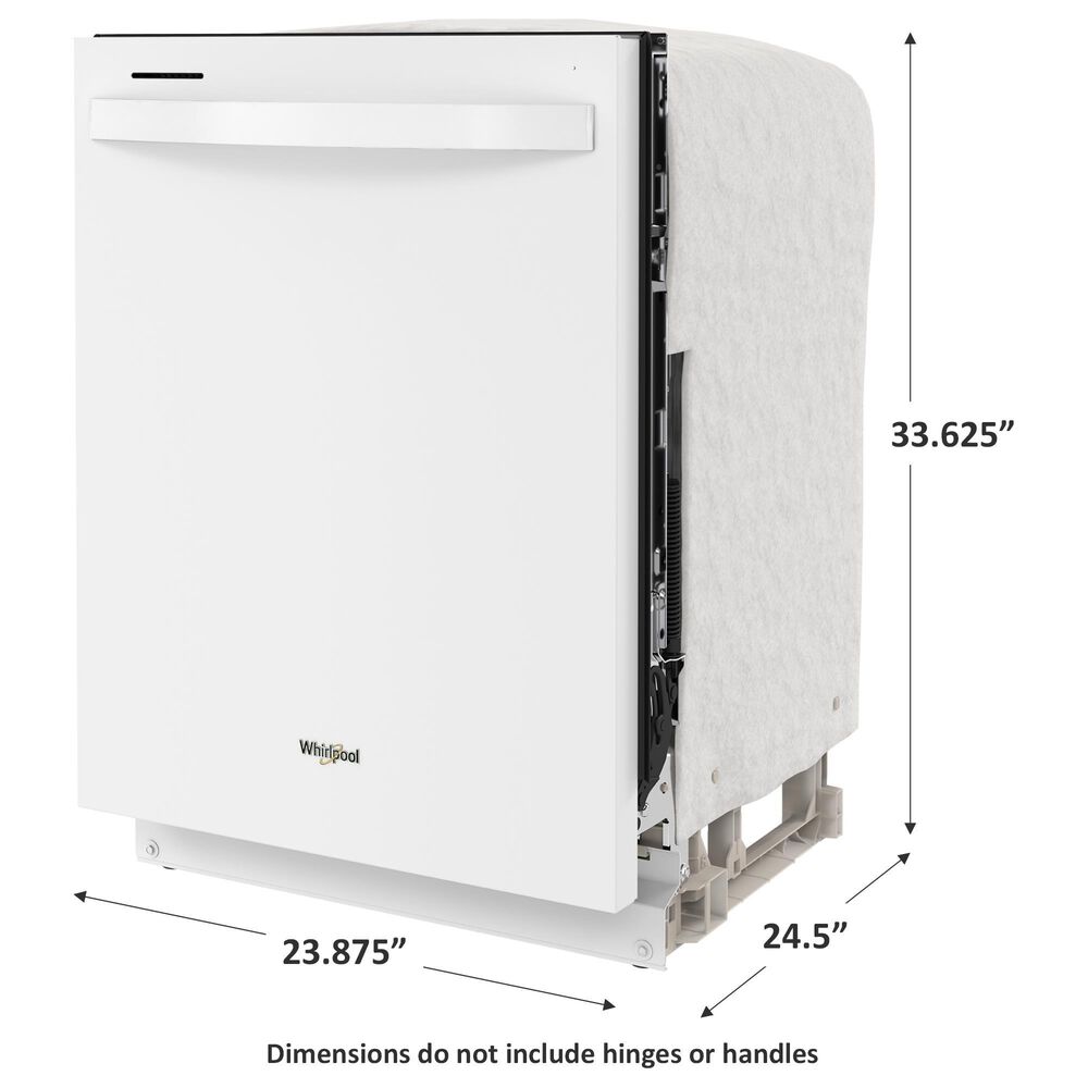 Whirlpool 24&quot; Built-In Bar Handle Dishwasher with 47 Decibel in White, , large