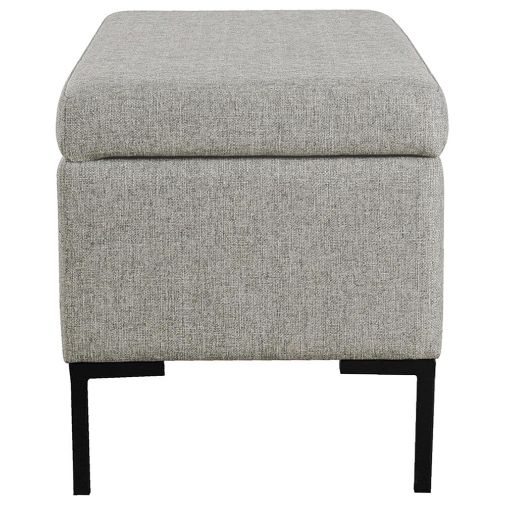 Kinfine Medium Metal Storage Bench in Gray, , large