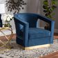 Baxton Studio Neville Arm Chair in Navy Blue, , large