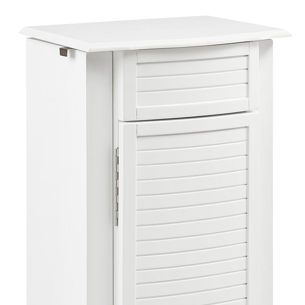 Linden Boulevard White 4 Drawer Jewelry Armoire in White, , large