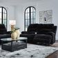Ashley Rhines Falls Power Reclining Loveseat in Onyx, , large