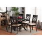 Baxton Studio Jessie 7-Piece Dining Set in Sand/Dark Brown, , large