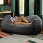 Jaxx Grand Lounger 7" Bean Bag Sofa in Black, , large