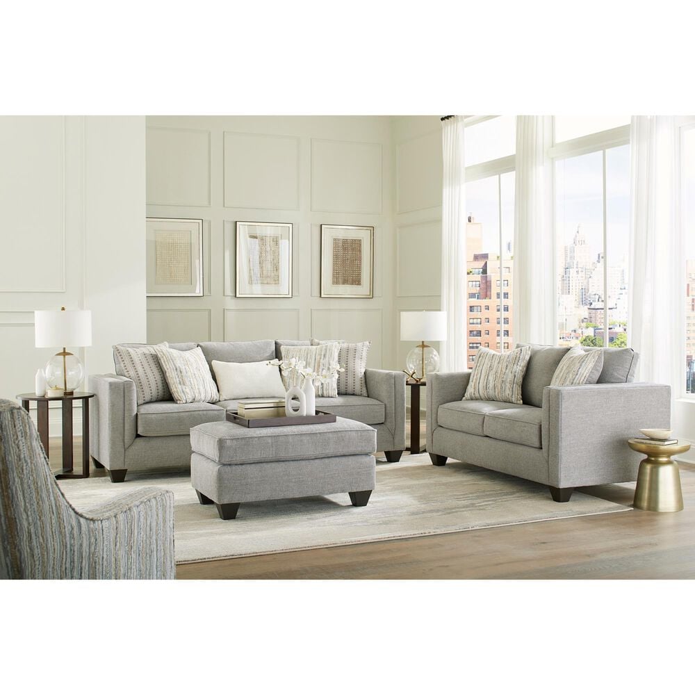 American Furniture Manufacture Rectangular Ottoman in Vance Shark, , large