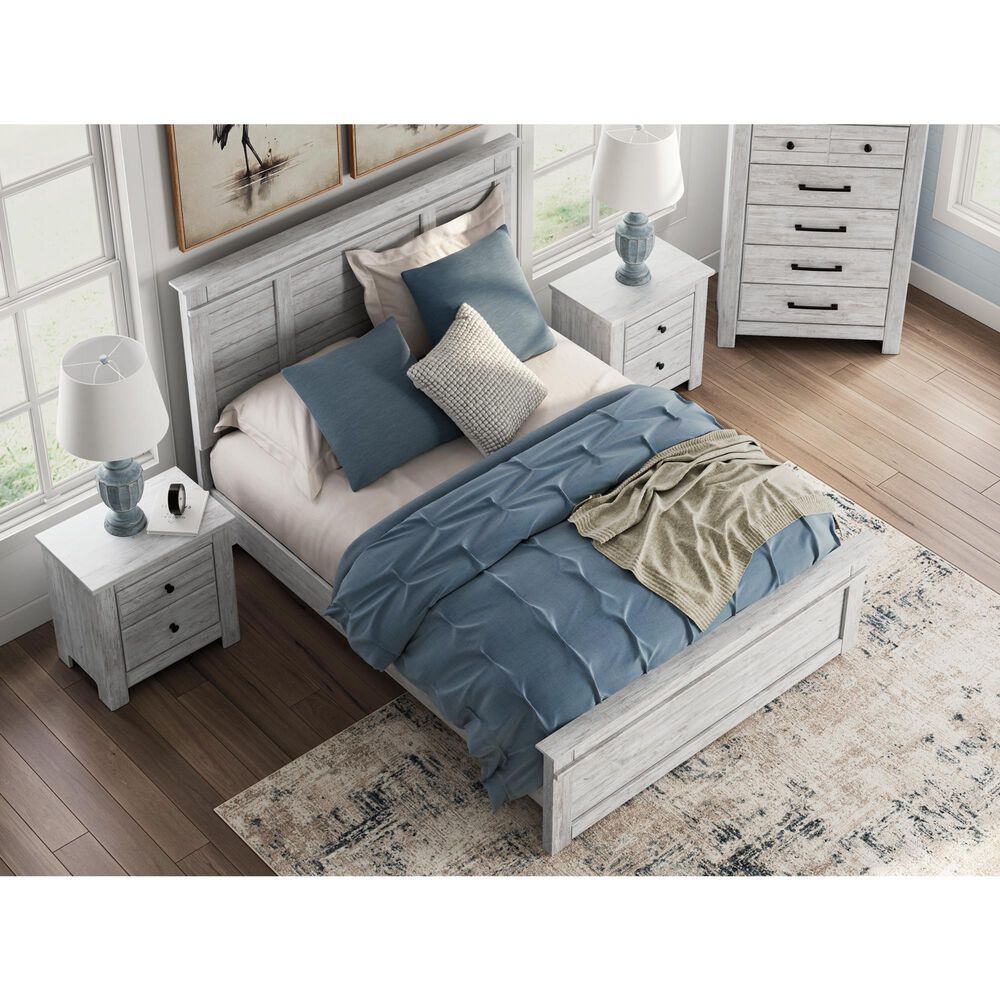 Ashley Makidern Queen Panel Bed in Whitewash, , large