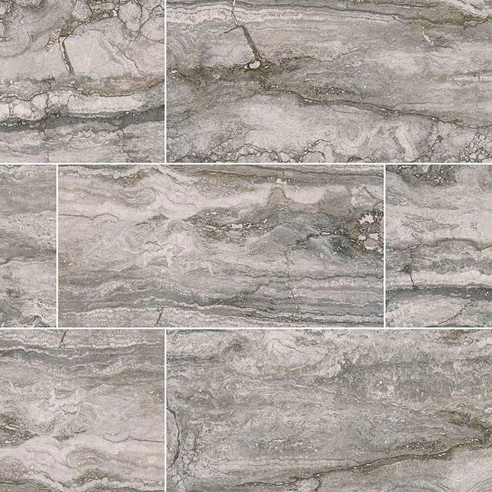 MS International Bernini Carbone 12" x 24" Matte Porcelain Tile, , large