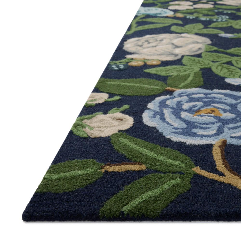 Rifle Paper Co. x Loloi Highgrove Navy 5&#39; x 7&#39;6&quot; Area Rug, , large