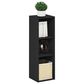 HOMLUX 3-Tier Bookcase Open Multipurpose Display Rack with Adjustable Shelves in Blackwood, , large