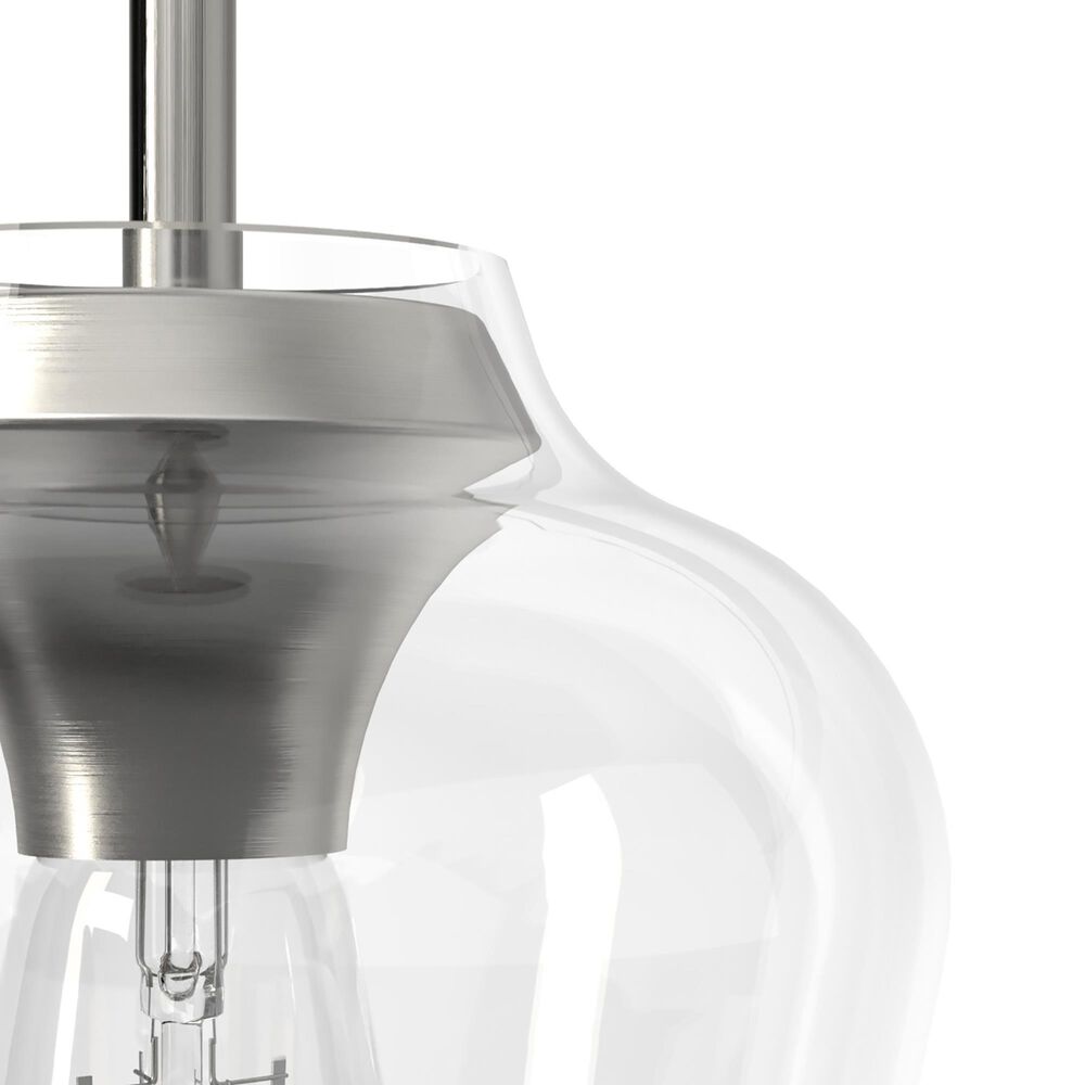 Hunter Vidria 7.25&quot; 1-Light Mini Pendant in Brushed Nickel, , large