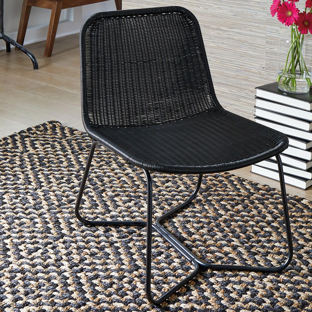 Ashley Daviston Accent Chair in Black, , large
