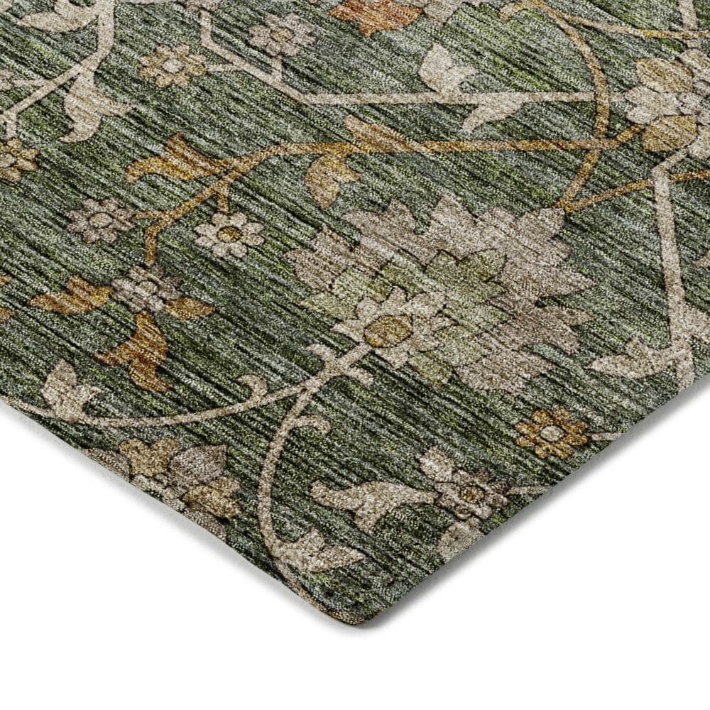 Dalyn Rug Company Silk Road Basil, Green, Beige, Copper, Gold and Gray 8&#39; x 10&#39; Area Rug, , large