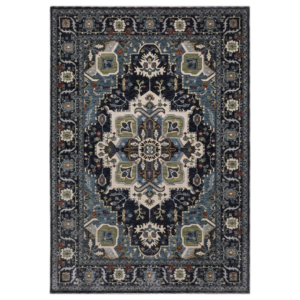 Oriental Weavers Eliana Navy and Blue 7"10" x 10"10" Area Rug, , large