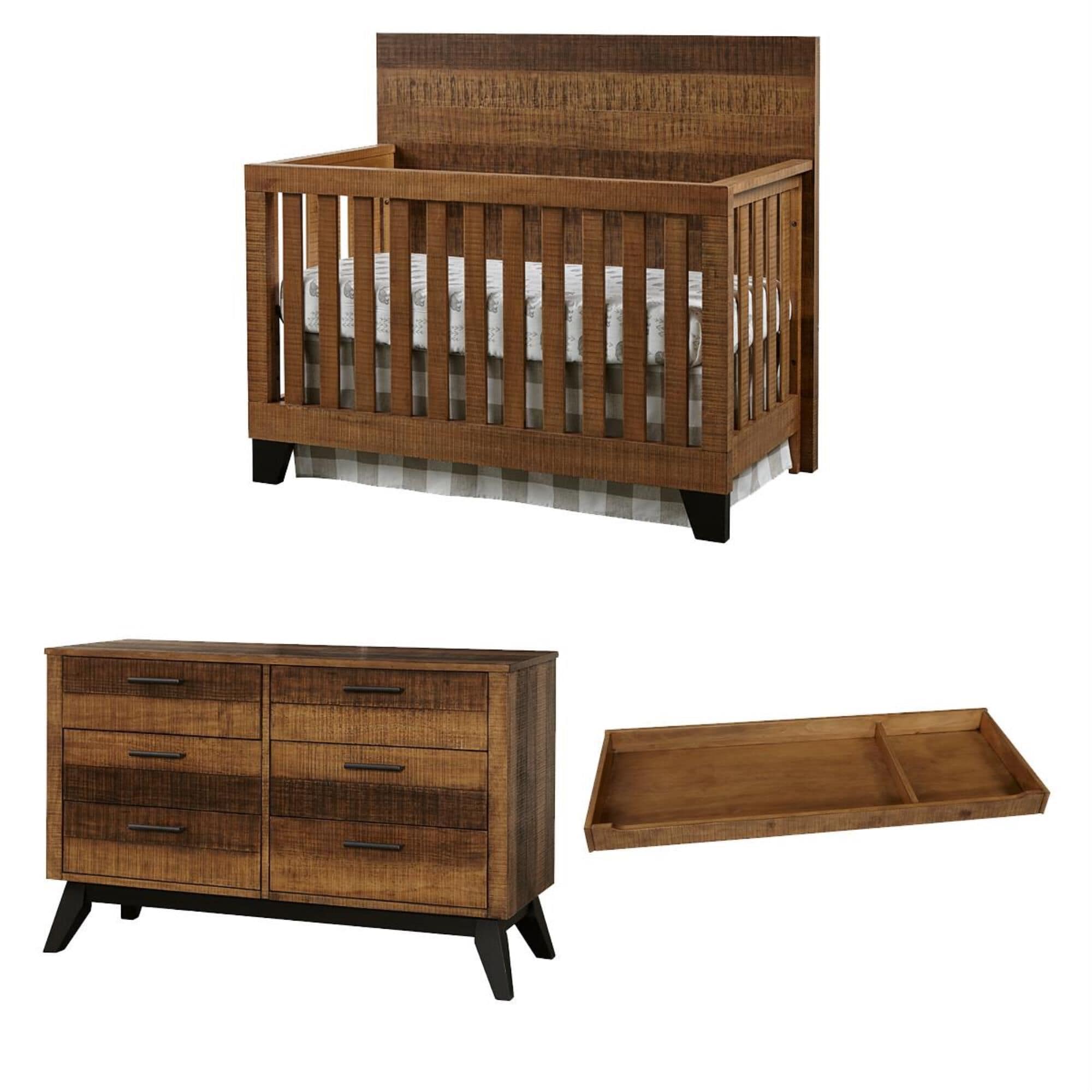 Eastern Shore Urban Rustic 3 Piece Nursery Set in Brushed Wheat