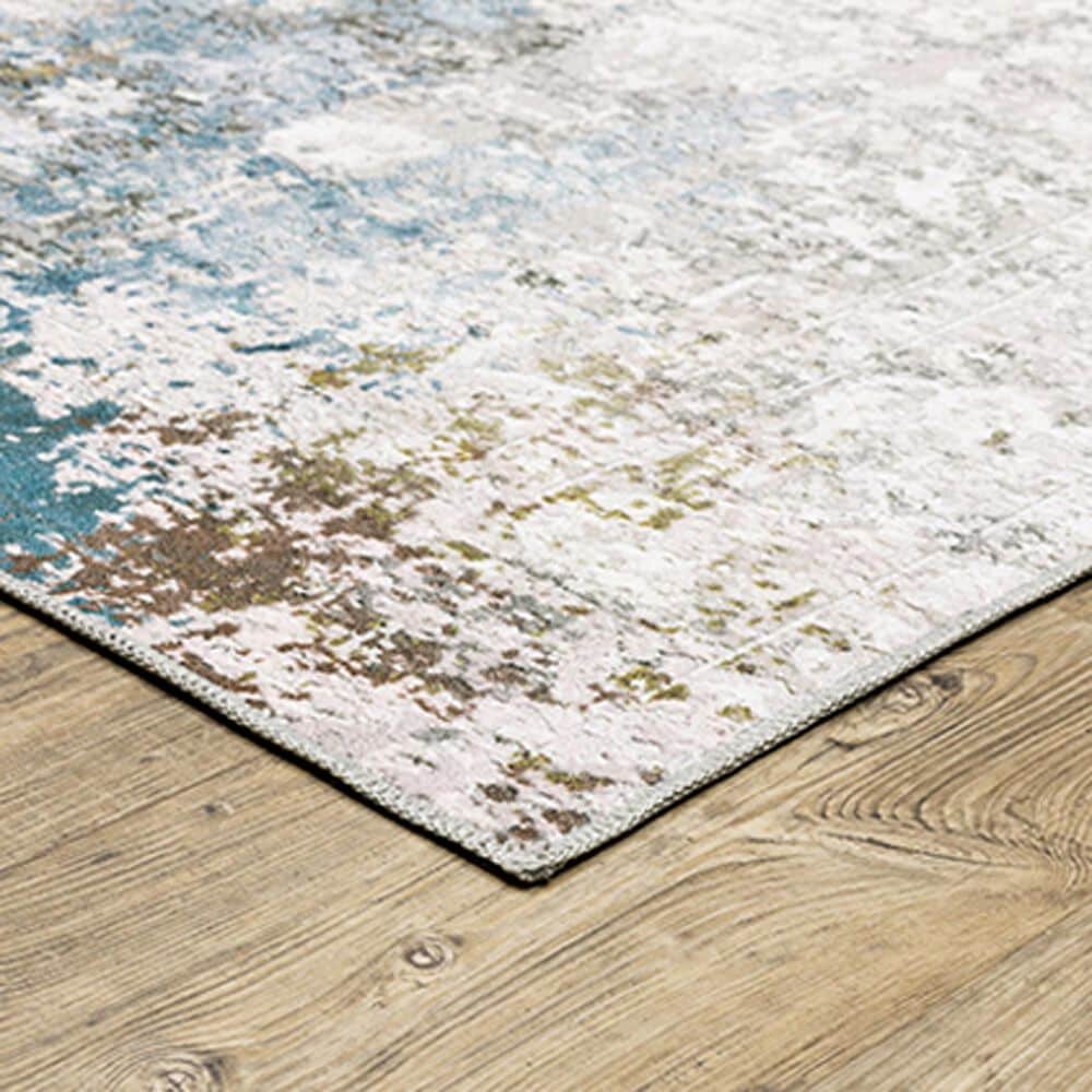 Oriental Weavers Malibu 5&#39; x 7&#39; Ivory and Blue Area Rug, , large