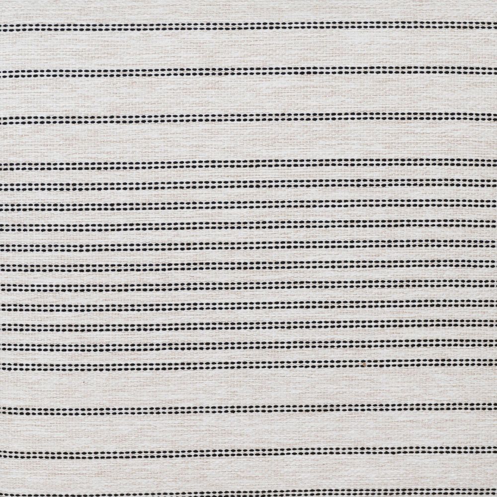 Linon Home Decor Lainey Side Chair with Light Grey Stripe Cushion in White (Set of 2), , large