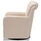 Baxton Studio Rayner Swivel Chair in Beige, , large