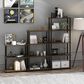 HOMLUX Turn-N-Tube 4-Tier Multipurpose Shelf Display Rack in Walnut and Brown, , large