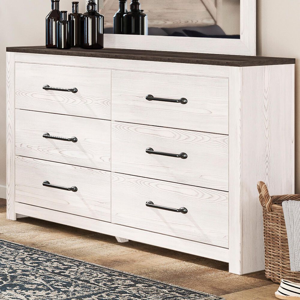 Ashley Gerridan 6 Drawers Dresser in White and Gray, , large
