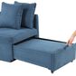 Furniture of America Woburn Convertible Chaise Lounger with Caster in Blue, , large