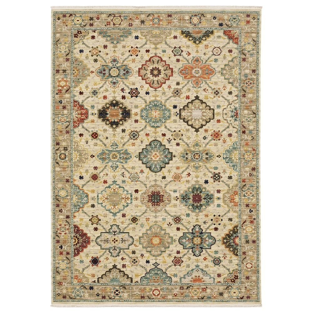 Oriental Weavers Lilihan Floral Persian 7"10" x 10"10" Beige Area Rug, , large