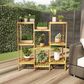 Timberlake Pure Garden 9-Shelf Plant Stand in Natural Wood, , large