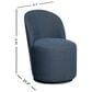 Hawthorne Furniture Upholstered Curved Back Swivel Side Chair in Denim Blue, , large