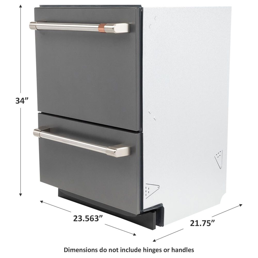 Cafe 24&quot; Double Drawer Dishwasher in Matte Black, , large