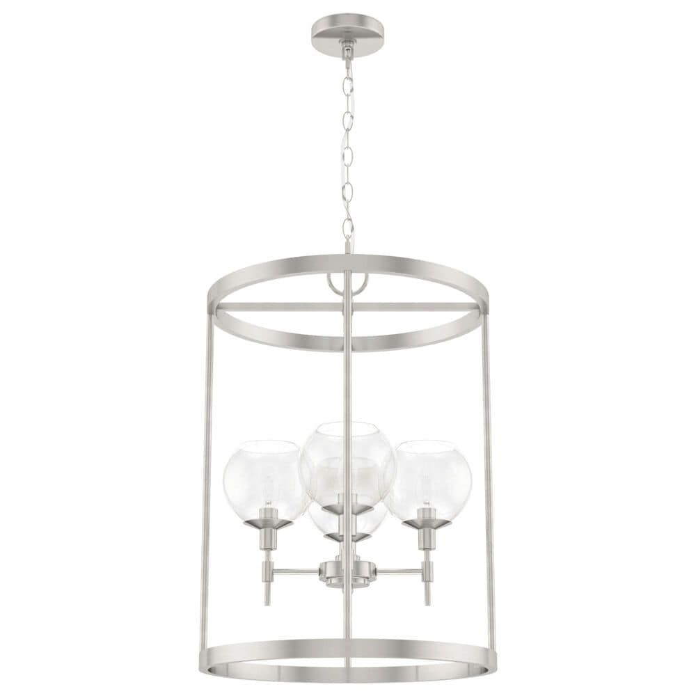 Hunter Xidane 4-Light Foyer Lantern in Brushed Nickel, , large