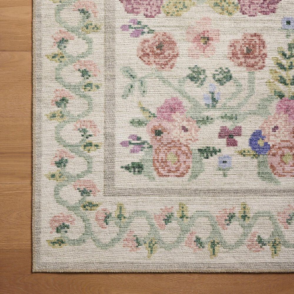 Rifle Paper Co Rosa 5&#39; x 7&#39;6&quot; Ivory Area Rug, , large