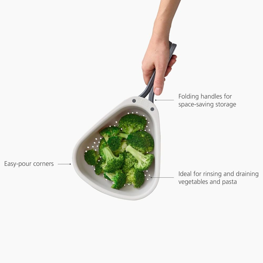 Joseph Joseph Droplet Compact Colander with Folding Handles in White, , large