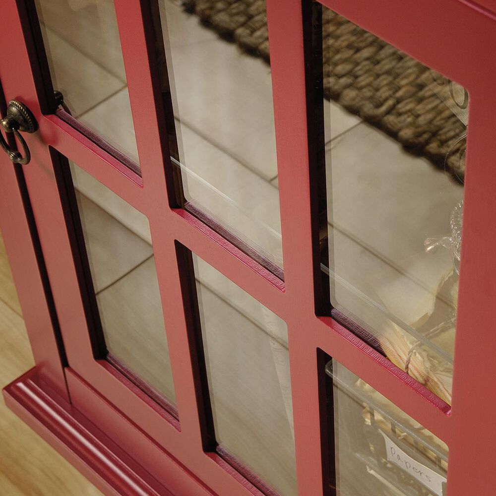 Studio Edge Barrister Lane Display Cabinet in Berry Red, , large
