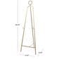 Maple and Jade 66" Adjustable 3-Tier Display Easel with Circular Ring Top in Polished Gold, , large