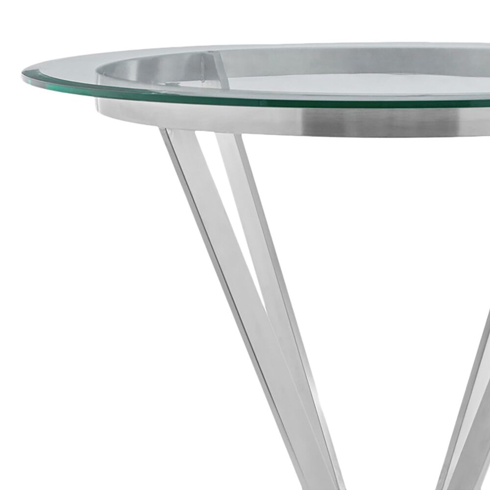 Blue River Naomi Bar Table in Brushed Stainless Steel, , large